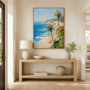 Palm Coast Coastal Wall Art styled interior scene 6 | OILDECO