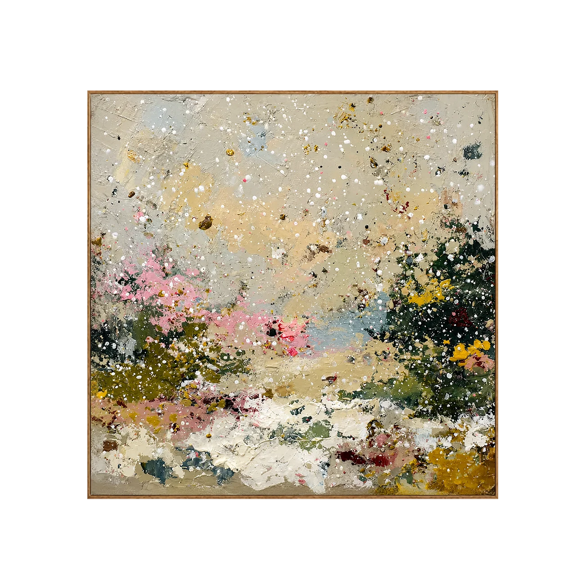 Pastel Snowfall Abstract Wall Art