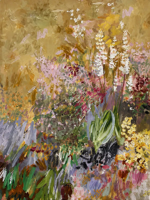 Gilded Wildflower Floral Wall Art artwork view | OILDECO
