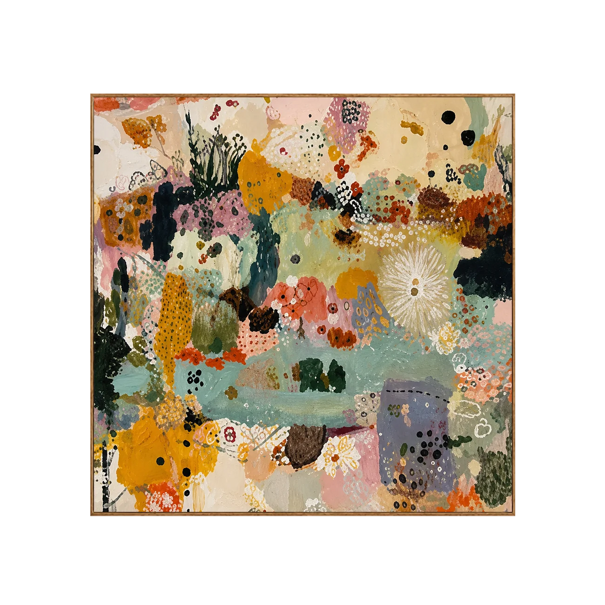 Botanical Patchwork Abstract Wall Art