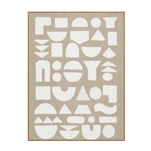 Ivory Glyph Abstract Wall Art | OILDECO