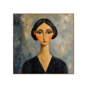 Blue Gaze Portrait Wall Art | OILDECO
