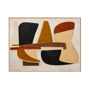 Ochre Balance Abstract Wall Art | OILDECO