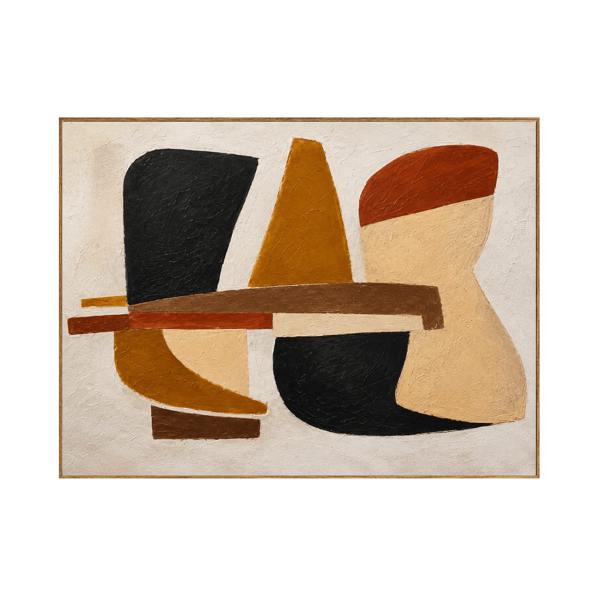 Ochre Balance Abstract Wall Art