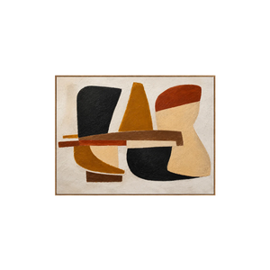 Ochre Balance Abstract Wall Art | OILDECO