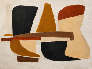 Ochre Balance Abstract Wall Art artwork view | OILDECO