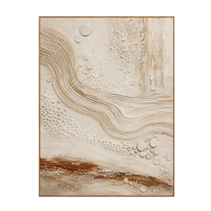 Ivory Current Relief Wall Art | OILDECO