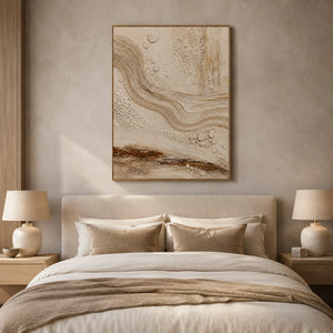 Ivory Current Relief Wall Art styled interior scene 1 | OILDECO