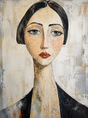 Quiet Gaze Portrait Wall Art artwork view | OILDECO