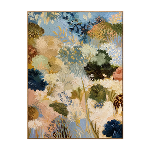 Blue Garden Floral Wall Art | OILDECO