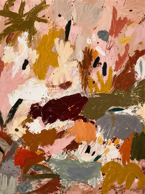 Blush Meadow Abstract Wall Art artwork view | OILDECO