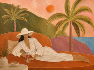 Tropical Reverie Figure Wall Art artwork view | OILDECO