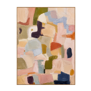 Pastel Mosaic Abstract Wall Art | OILDECO