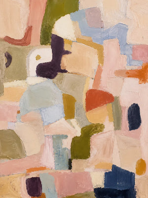 Pastel Mosaic Abstract Wall Art artwork view | OILDECO