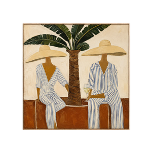 Palm Shade Duet Figure Wall Art | OILDECO