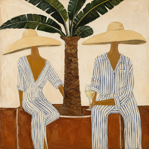 Palm Shade Duet Figure Wall Art artwork view | OILDECO