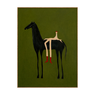 Olive Rider Horse Wall Art | OILDECO
