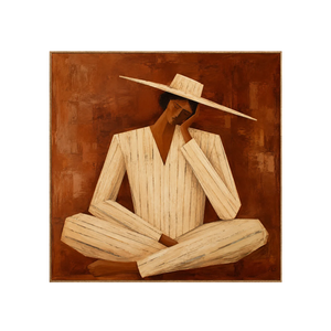 Quiet Fedora Figure Wall Art | OILDECO