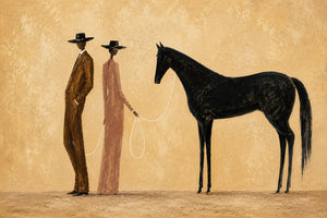 Desert Companions Horse Wall Art artwork view | OILDECO