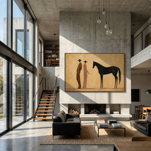 Desert Companions Horse Wall Art styled interior scene 4 | OILDECO