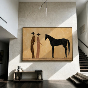 Desert Companions Horse Wall Art styled interior scene 5 | OILDECO