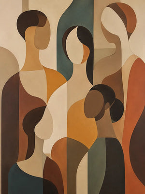 Gathered Forms Abstract Wall Art artwork view | OILDECO