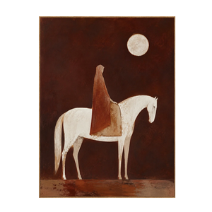 Moonlit White Horse Wall Art | OILDECO