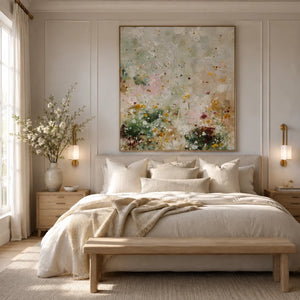 Wildflower Haze Floral Wall Art styled interior scene 5 | OILDECO