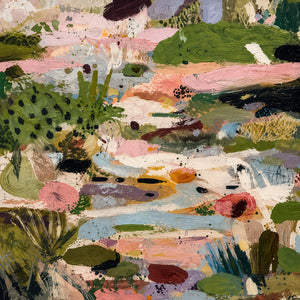 Meadow Patch Abstract Wall Art artwork view | OILDECO