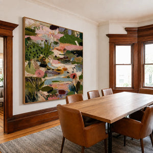 Meadow Patch Abstract Wall Art styled interior scene 2 | OILDECO