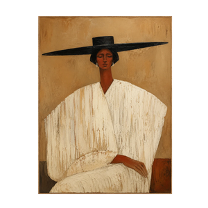 Wide Brim Figure Wall Art | OILDECO