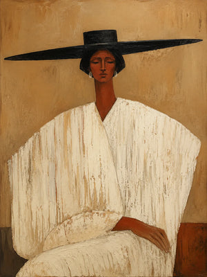 Wide Brim Figure Wall Art artwork view | OILDECO
