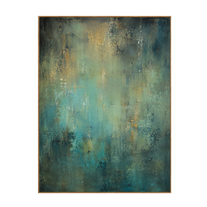 Aqua Patina Abstract Wall Art | OILDECO