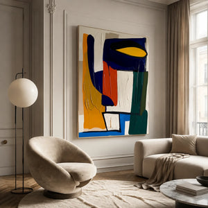 Primary Balance Abstract Wall Art styled interior scene 1 | OILDECO