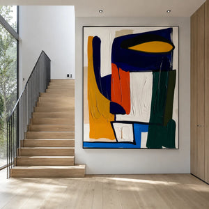 Primary Balance Abstract Wall Art styled interior scene 4 | OILDECO