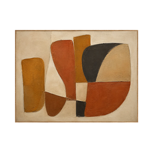 Terracotta Forms Abstract Wall Art | OILDECO