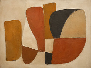 Terracotta Forms Abstract Wall Art artwork view | OILDECO