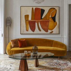 Terracotta Forms Abstract Wall Art styled interior scene 5 | OILDECO