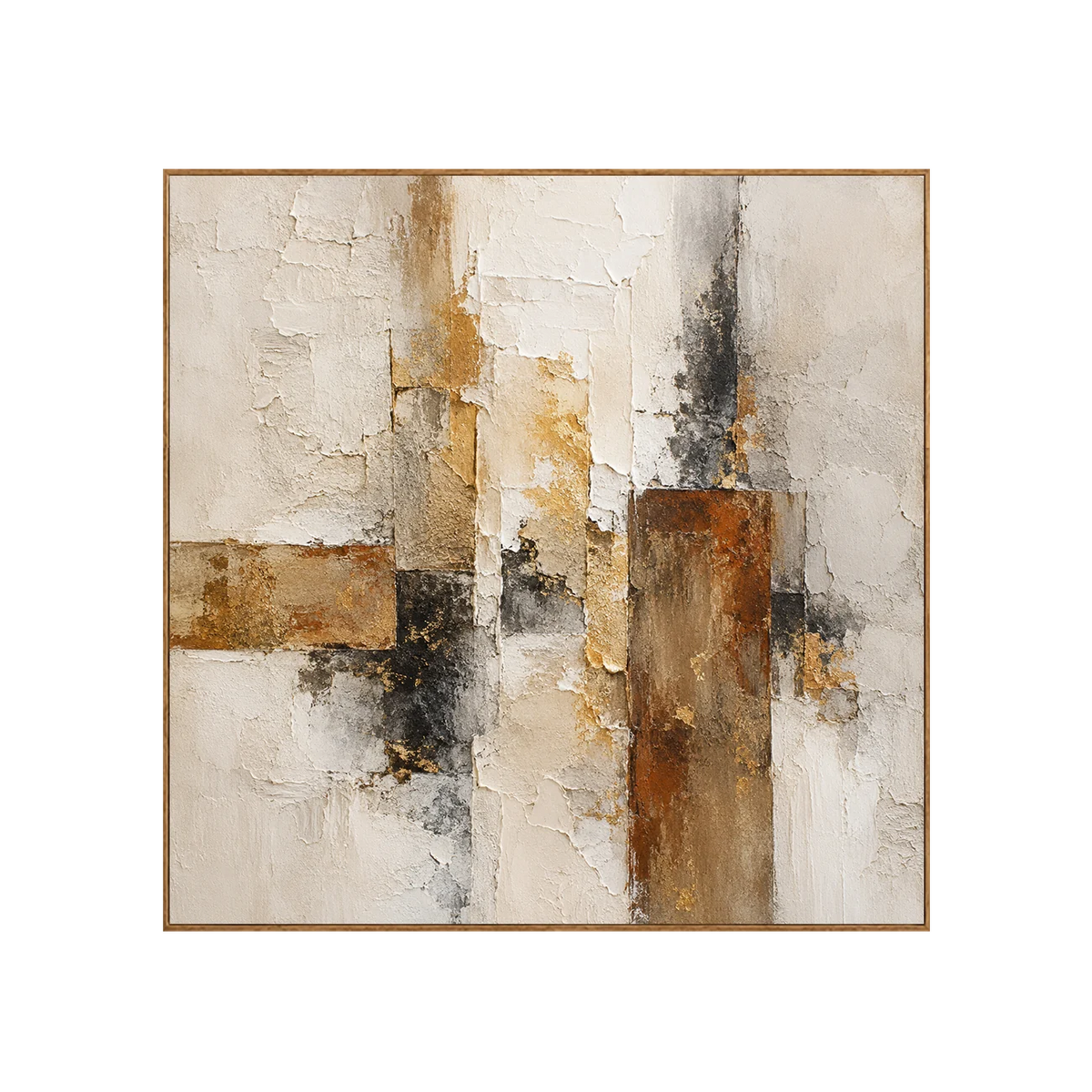 Gilded Structure Abstract Wall Art