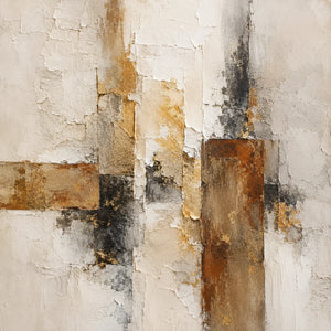 Gilded Structure Abstract Wall Art artwork view | OILDECO