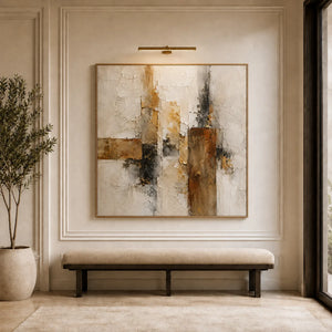 Gilded Structure Abstract Wall Art styled interior scene 4 | OILDECO