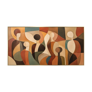 Gathered Figures Panoramic Wall Art | OILDECO