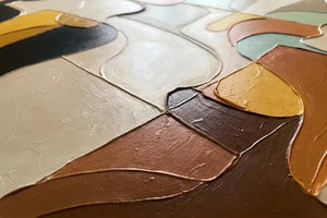 Gathered Figures Panoramic Wall Art styled interior scene 1 | OILDECO