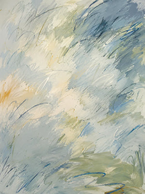 Clouded Current Abstract Wall Art artwork view | OILDECO