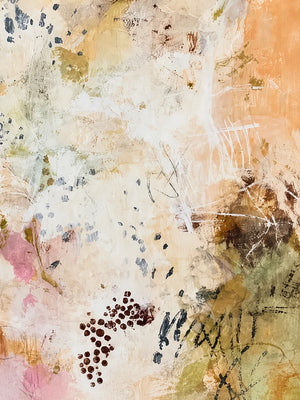 Blush Scatter Abstract Wall Art artwork view | OILDECO