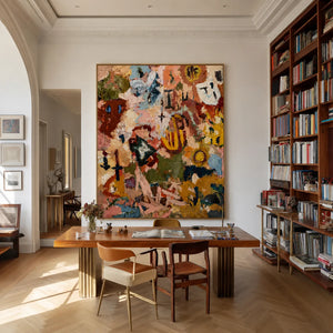 Festival Marks Abstract Wall Art styled interior scene 2 | OILDECO