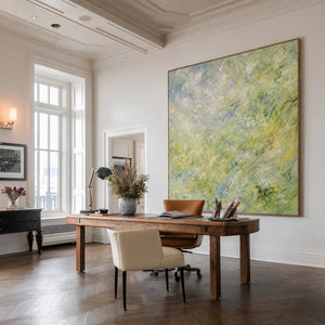 Sage Current Abstract Wall Art styled interior scene 4 | OILDECO