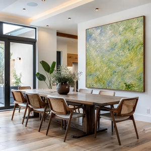 Sage Current Abstract Wall Art styled interior scene 5 | OILDECO