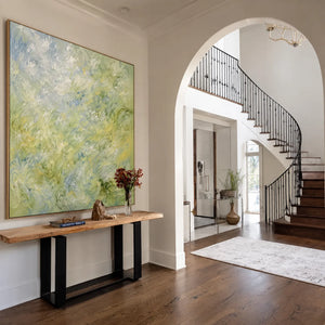 Sage Current Abstract Wall Art styled interior scene 6 | OILDECO
