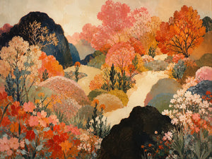 Autumn Canopy Landscape Wall Art artwork view | OILDECO